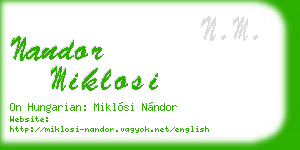 nandor miklosi business card